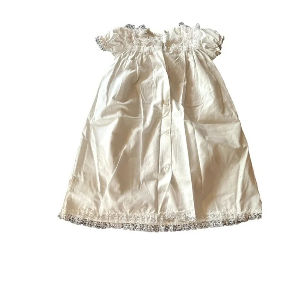 Vintage Alexis Baby Baptism‎ Christening White Lace Gown Size 3 Mo
